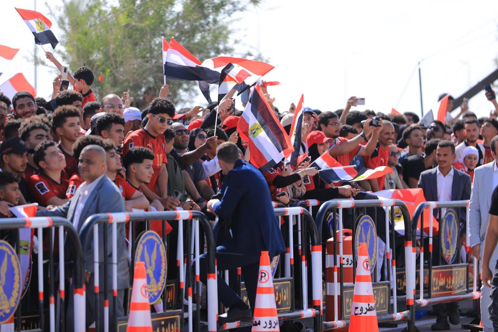 استقبال حافل لمنتخب مصر بعد العودة من المونديال