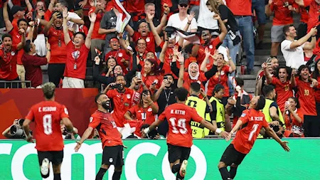 منتخب مصر يحتفل بالفوز التاريخي على نيوزيلندا في كأس العالم 2026